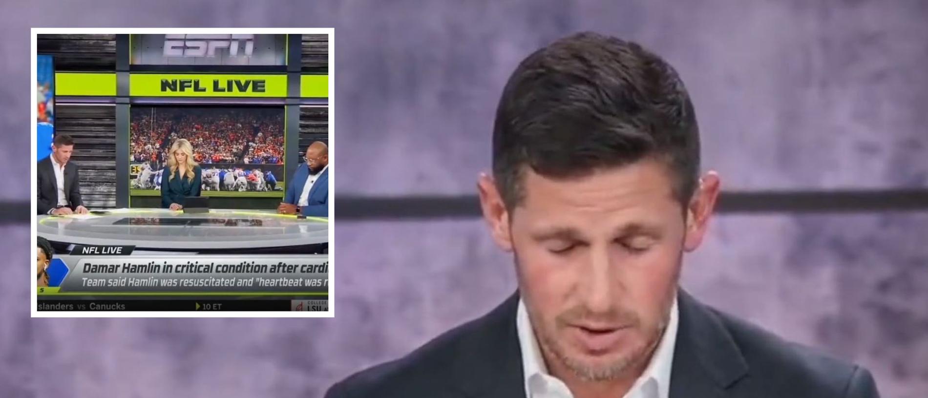 ESPN's Dan Orlovsky praying for Damar Hamlin on NFL LIVE. Beautiful words  of empathy, hope and love. #PrayForDamarHamlin Video courtesy of ESPN, By Sports Spectrum