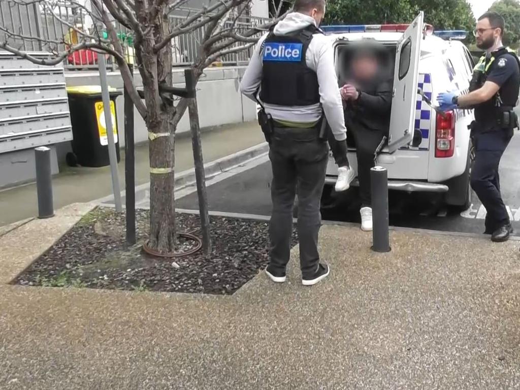 One of the men arrested in police raids on Friday. Picture: Victoria Police