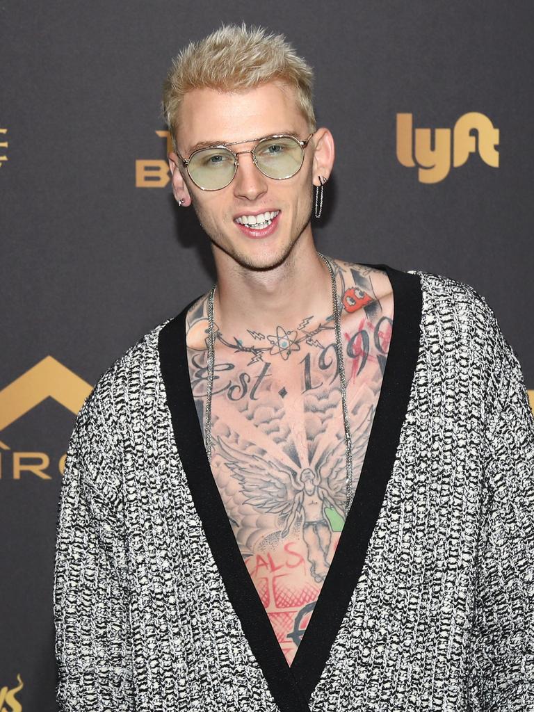 … with Machine Gun Kelly. Picture: Getty