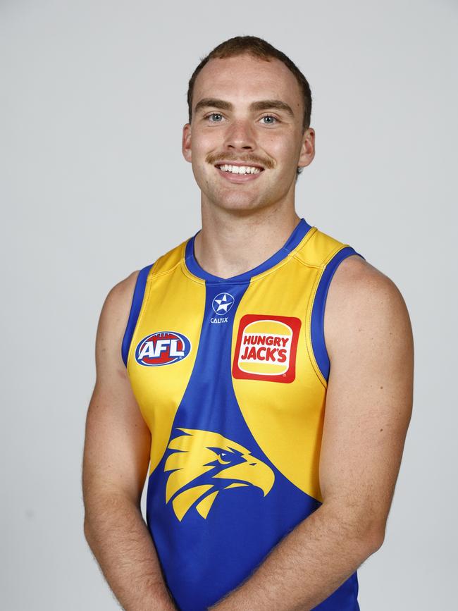 Coby Burgiel was taken by West Coast Eagles in the 2022 draft with the 29th pick. (Photo by Michael Willson/AFL Photos)