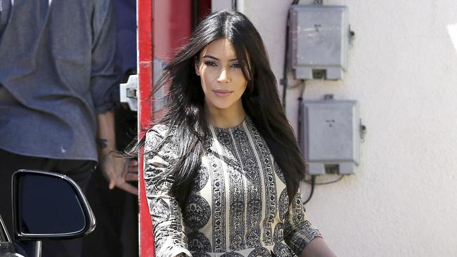 UK CLIENTS MUST CREDIT: AKM-GSI ONLY West Hollywood, CA - Kim Kardashian finishes up lunch at Craig's with her mom Kris Jenner. The newly married Kim covered up in a full printed dress and paired it with black heels. Kim tied the knot to Kanye West last month in Florence and enjoyed a short honeymoon in Ireland. After coming back to Los Angeles, Kim tries to get back to reality and takes care of business. Pictured: Kim Kardashian Ref: SPL773965 030614 Picture by: AKM-GSI / Splash News