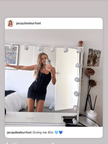 She also posted photos showing her bedroom. Picture: Instagram