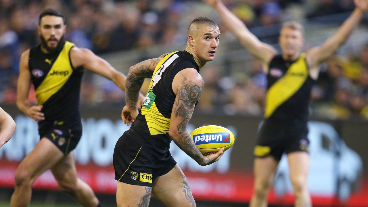 Dustin Martin got the Tigers going early. Pic: Michael Klein