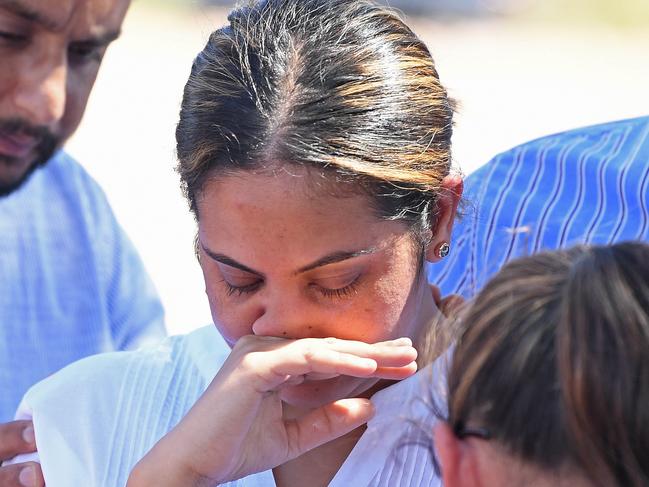 16/03/21 - The grieving family of murder victim Jasmeen Kaur has visited the site where her body was discovered buried in a shallow grave in the Flinders Ranges near HawkerPicture: Tom Huntley