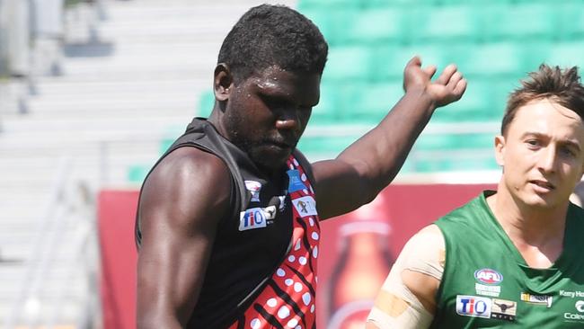 NTFL club St Mary’s have lured classy utility Ross Tungatalum back to the club in a big recruiting coup for last season’s losing grand finalists. Picture: Katrina Bridgeford.