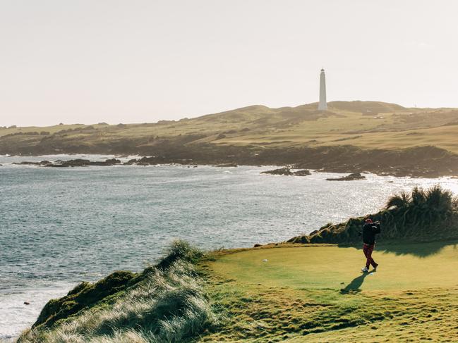 Cape Wickham golf course and lighthouse on King Island. Picture: Tourism Tasmania