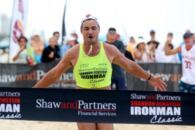 Riley Fitzsimmons pictured winning heat five of the opening round of the open men's ski race at the Summer of Surf Shannon Eckstein Classic at BMD Northcliffe. Picture credit: Shane Myers 2022.