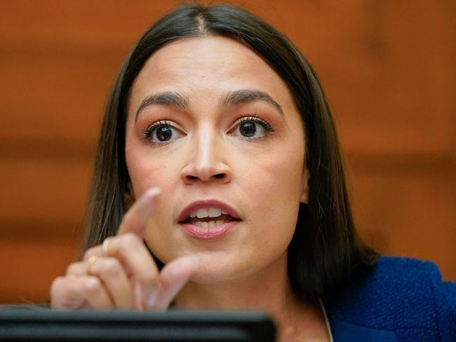 Rep. Alexandria Ocasio-Cortez, D-N.Y., speaks during a House Committee on Oversight and Reform hearing on gun violence on Capitol Hill in Washington, June 8, 2022. (Photo by Andrew Harnik / POOL / AFP)