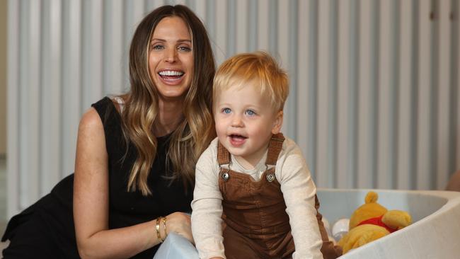 Brit Selwood knows what to do when Joey, 18 months, injures himself after she undertook a St John Ambulance first aid training course before he was born. Picture: Alison Wynd