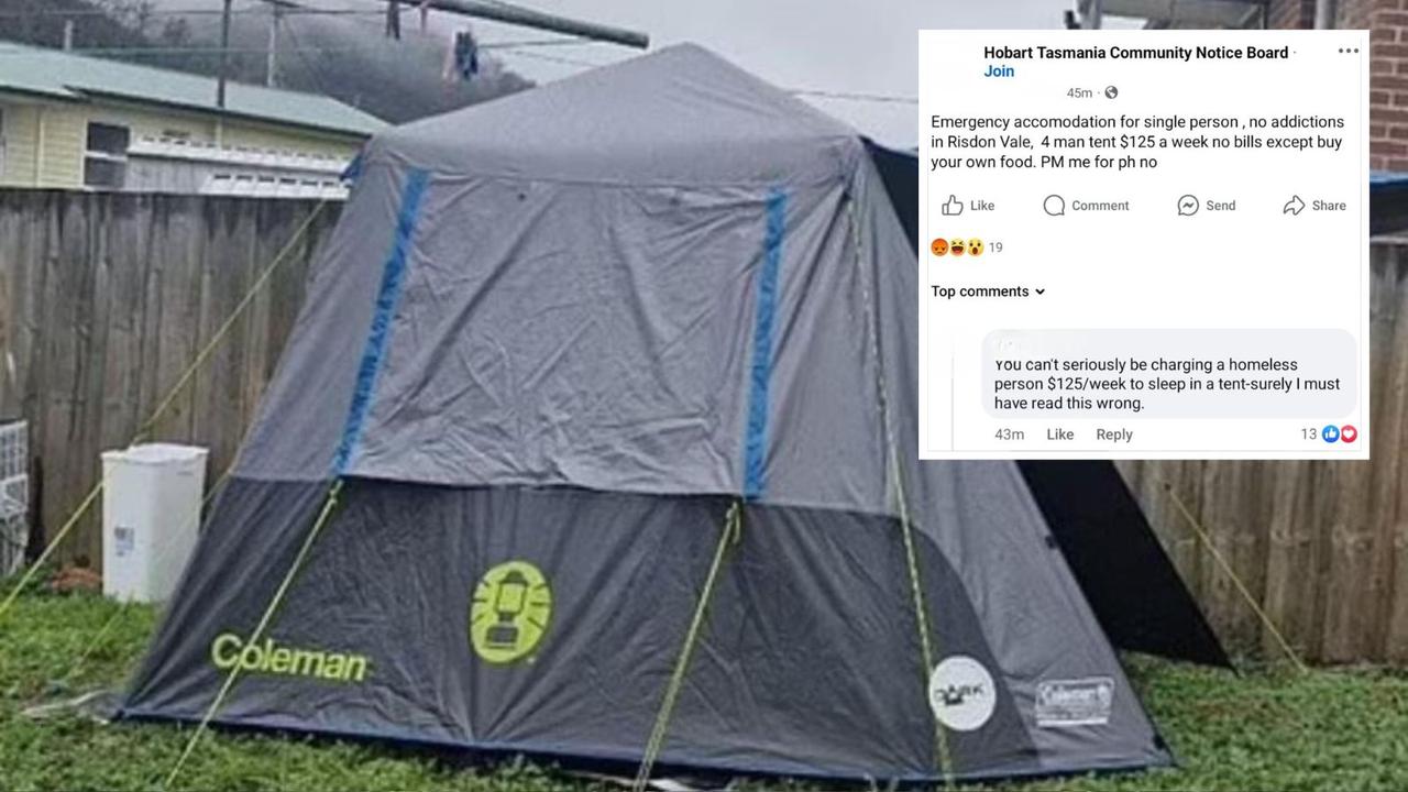 ‘Nothing wrong’ with $125 tent for rent