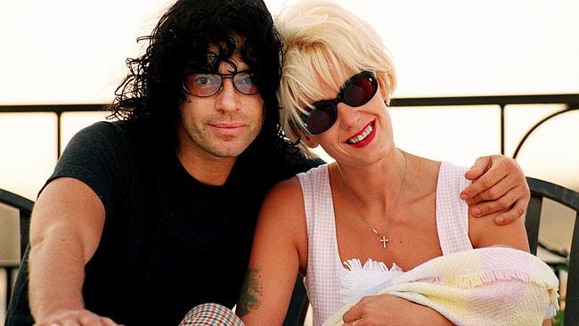 Hutchence and Paula Yates with their baby Heavenly Hiraani Tiger Lily.