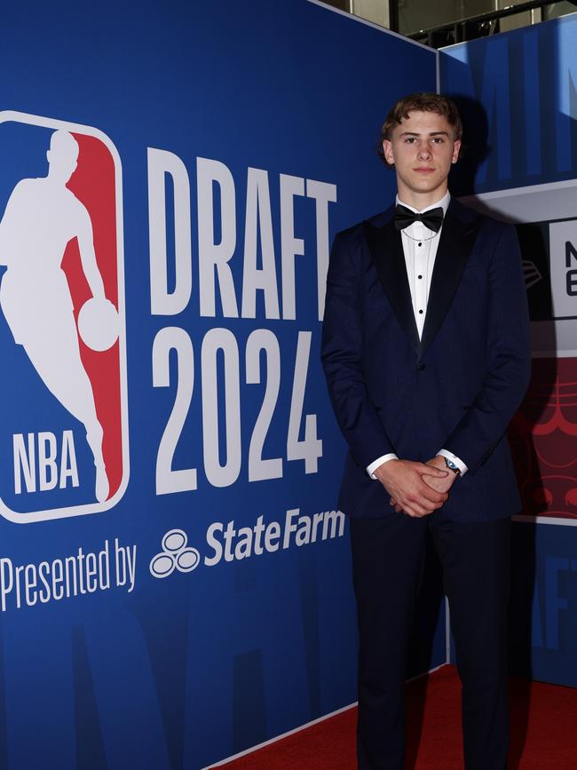 Johnny Furphy had to wait for night two of the draft to realise NBA dream. Picture: Sarah Stier/Getty Images