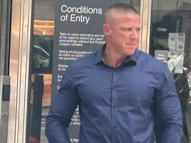 Nathan Fenton outside the County Court after pleading guilty to charges relating to the trafficking of methamphetamine from a Greenvale Airbnb.