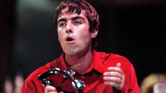 Oasis front man Liam Gallagher performs to the 19,000 crowd at Earl's Court late in 1997.