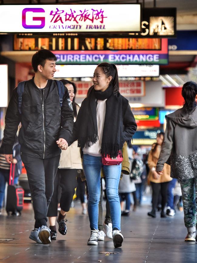 Mei Mei and Dennis Dai came from China to pursue study and lifestyle opportunities. Picture: Tony Gough