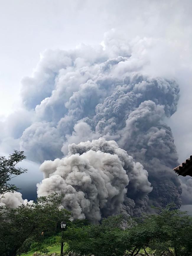 Guatemala's volcano Fuego during an eruption in Alotenango. Picture: AFP