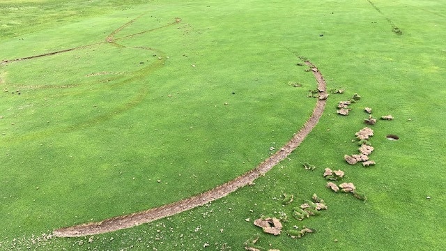 Vandals on trail bikes have caused $10,000 damage to greens at the Yarrambat Golf Course.