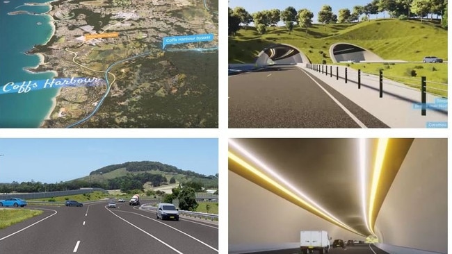 Concept drawings for the $1.2 billion Coffs Harbour Bypass.