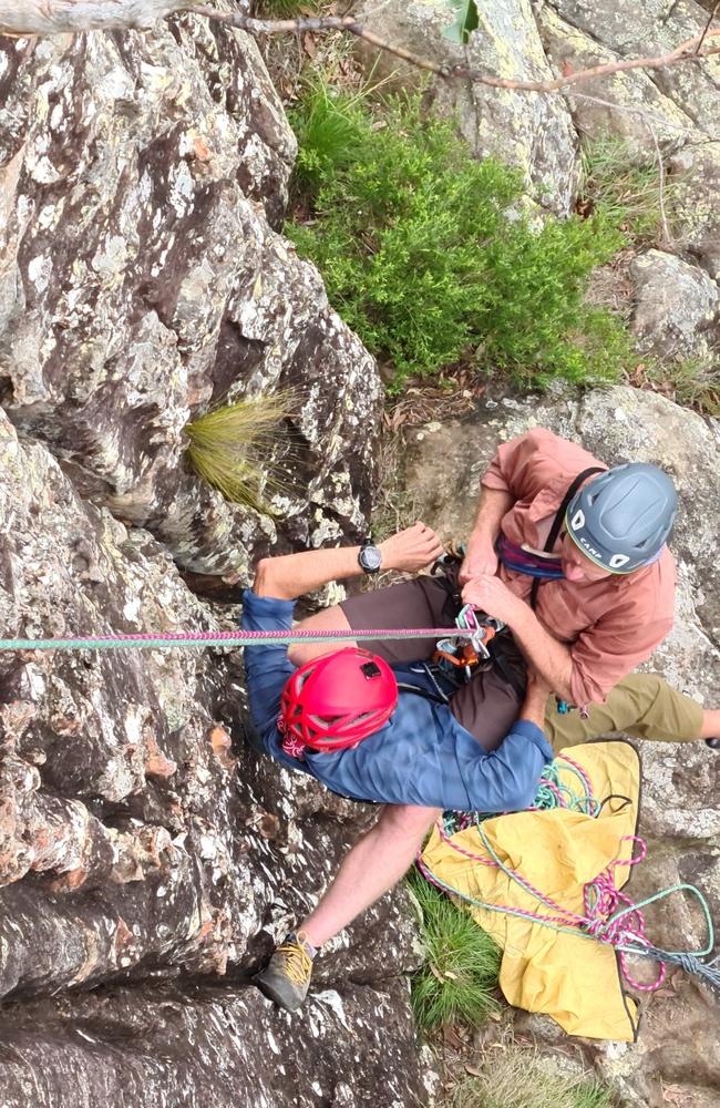 Climbing Guides Australia owner Mason Minto trains climbers and leads groups in the Glass House Mountains. Picture: Contributed