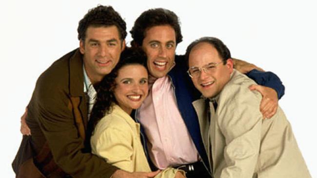 Jason Alexander with his Seinfeld castmates, Michael Richards, Julia Louis Dreyfus and Jerry Seinfeld.