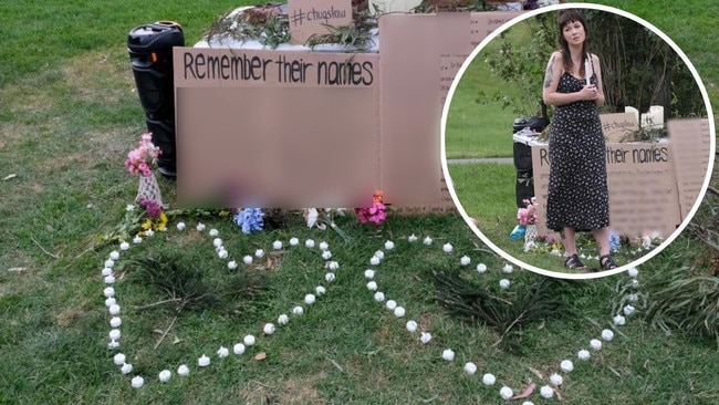 A group of upset locals came together in Johnstone Park for an emotional vigil to remember the people killed by domestic violence this year as well as Paul Grapsas and Jayne âChugsâ Sykes.