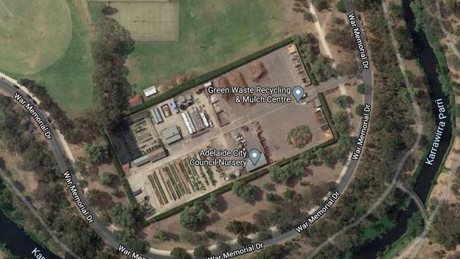 The Adelaide City Council nursery on War Memorial Drive. Picture: Google Maps