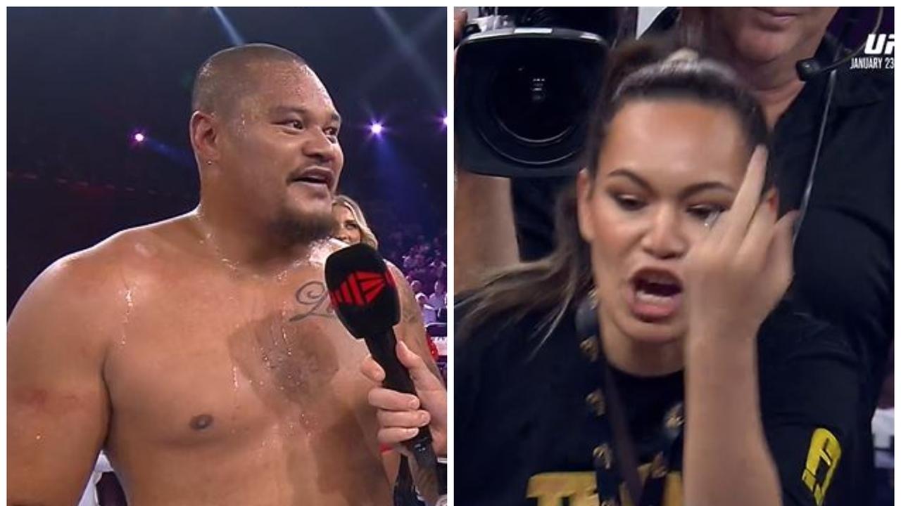 Rugby league star Joey Leilua unleashed post-fight.
