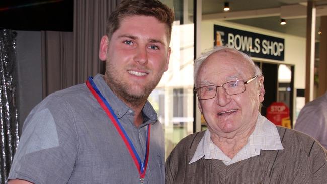 Alan Wookey with Hallam Kalora Park all-rounder Jordan Hammond. Pic: Peter Barnes.