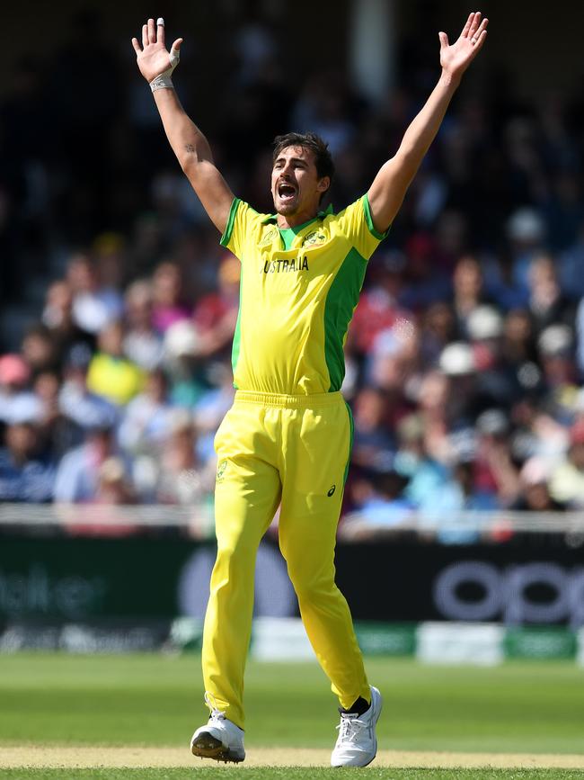 Starc was Australia’s go-to weapon during a productive 2019 World Cup in England, but the Ashes proved a different story. Picture: Gareth Copley-ICC/ICC via Getty Images