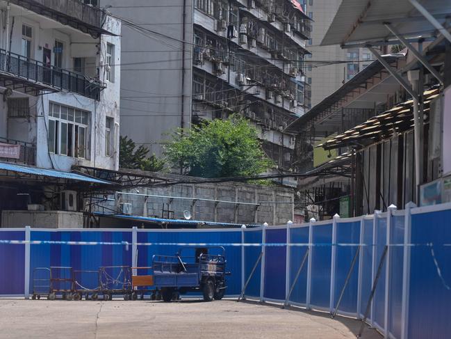 The closed Seafood Wholesale Market in Wuhan, where many western nations believe COVID-19 originated. Picture: AFP