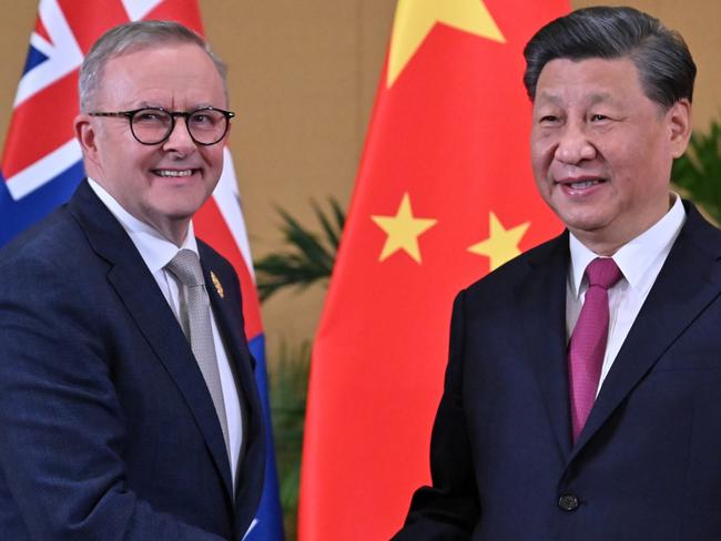 AustraliaÃ¢â¬â¢s Prime Minister Anthony Albanese meets ChinaÃ¢â¬â¢s President Xi Jinping in a bilateral meeting during the 2022 G20 summit in Nusa Dua, Bali, Indonesia, Tuesday, November 15, 2022. (AAP Image/Mick Tsikas) NO ARCHIVING