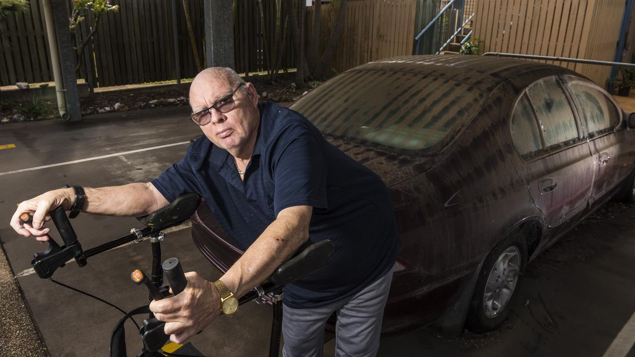 Michael Booth believes available social housing in Toowoomba could be better managed as the apartment above his has been vacant for a number of years. Picture: Kevin Farmer