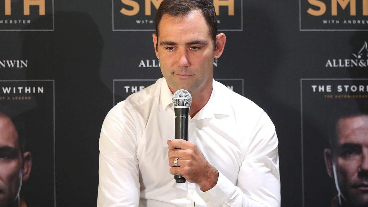 Cameron Smith launching his book at Suncorp Stadium. Pic Peter Wallis