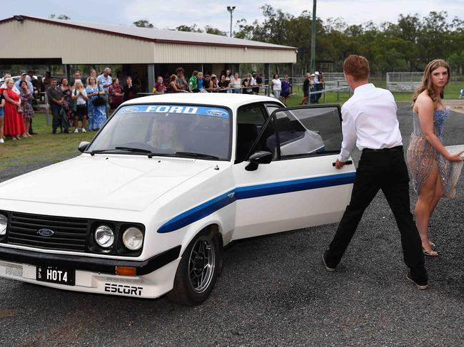 Burnett State High school formal car photos. Picture: Patrick Woods.