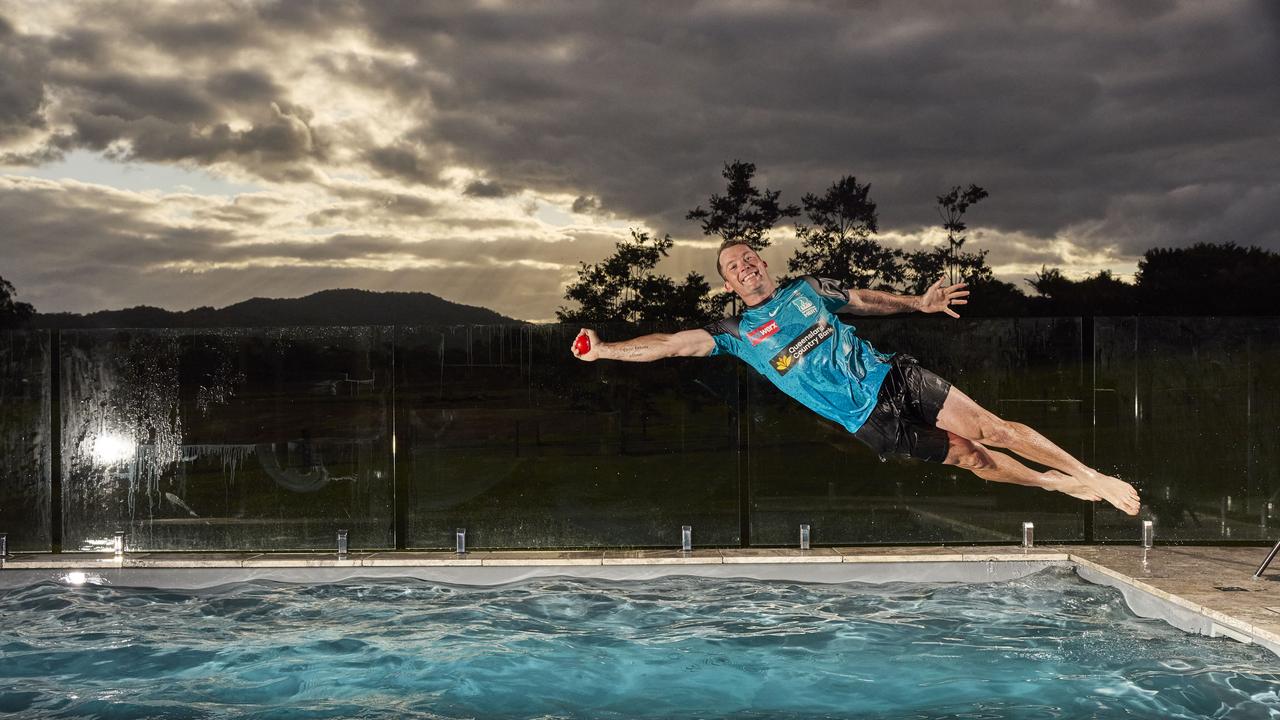 Jimmy Peirson in his Brisbane Heat x Poolwerx kit. Photo: Supplied.