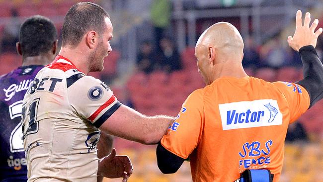 Boyd Cordner was forced to retire early after a series of head knocks. Picture: Bradley Kanaris / Getty Images