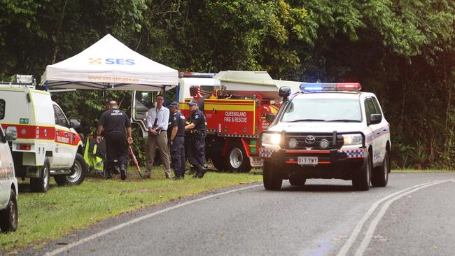 Emergency services resume the search for a missing 18-year-old at Babinda Boulders. PHOTO: Joshua Davies