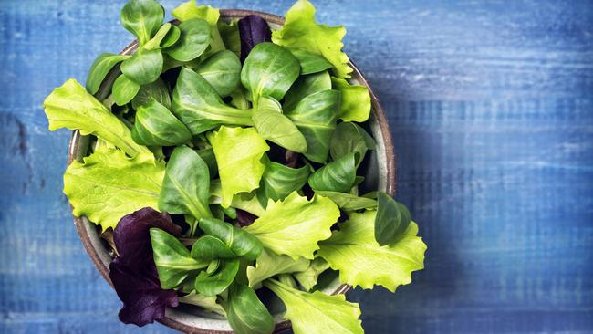 A mixed green salad.