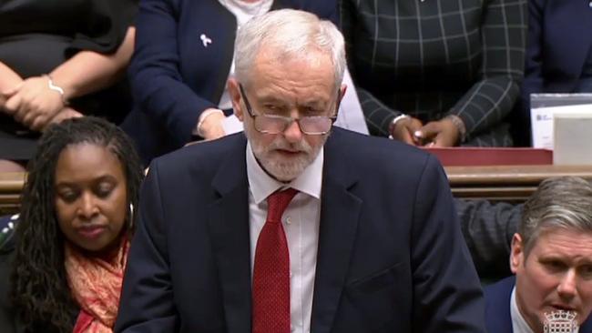 Labour Party leader Jeremy Corbyn in the Commons. Picture: AFP