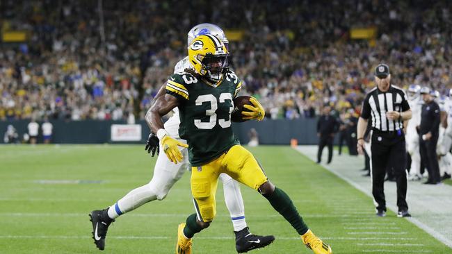 Aaron Jones dominated Detroit. Photo: Wesley Hitt/Getty Images/AFP