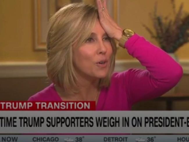 A frustrated Camerota opts for the facepalm. Picture: CNN