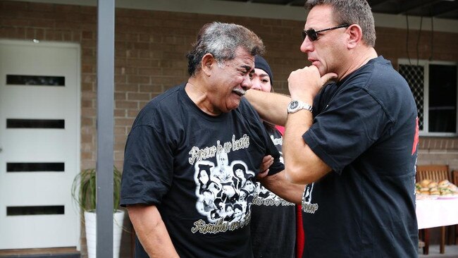 Louie Naumovski, right, at the tragedy which unfolded in Slacks Creek after a fire ripped through a house killing 11 in 2011.