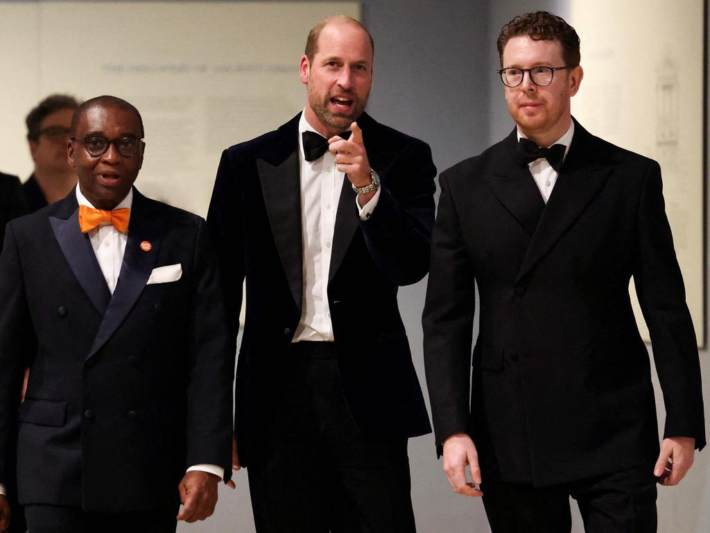 Prince William arrives at the British Museum in London for the Centrepoint Awards on Wednesday local time. Picture: AFP