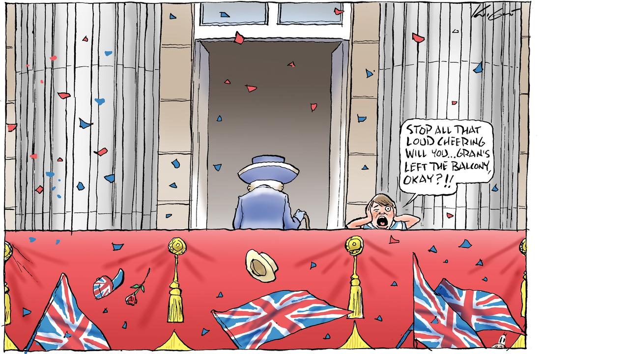 Four-year-old Prince Louis probably wasn’t the only one needing some peace and quiet after the Queen’s four-day Jubilee party, according to cartoonist Mark Knight.