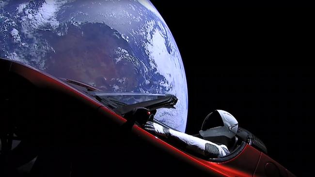 Sitting in my tincan: Ground control to Major Tom, Elon wants his Tesla back. Picture: AFP