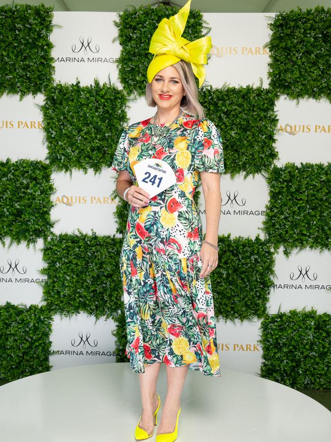 Melbourne Cup 2020: Gold Coast Turf Club Fashion on the Fields ladies runner up Louise Brown. Photo: Supplied