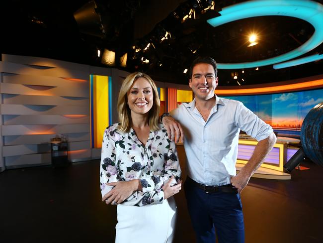 Reporters Peter Stefanovic and Allison Langdon, new Weekend Today co-hosts pictured at Nine Studios. Picture: Britta Campion/The Australian