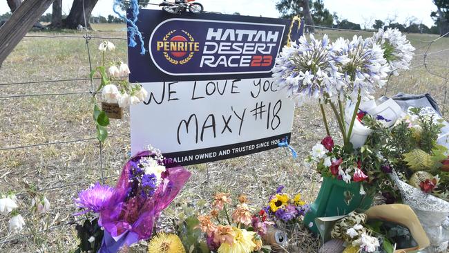 Touching tributes have been laid at the site of the crash where an 18-year-old man from Penola lost his life over the weekend. Picture: Jessica Dempster