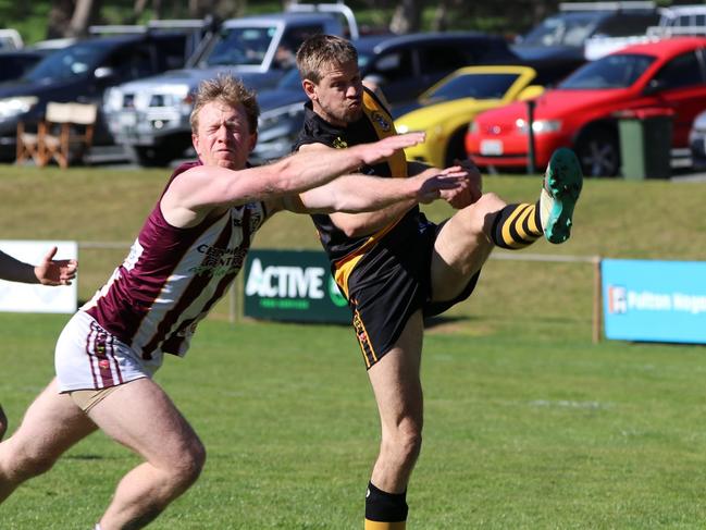 Action from the Lobethal v Nairne Bremer Hills Football League match. Picture: Supplied, Aliza Fuller