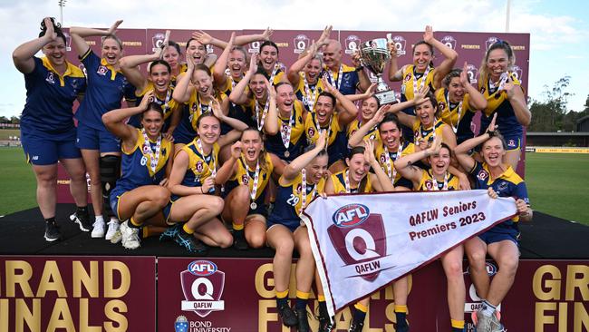 Bond University Bull Sharks won the women's league grand final for the QAFL. Picture: Supplied